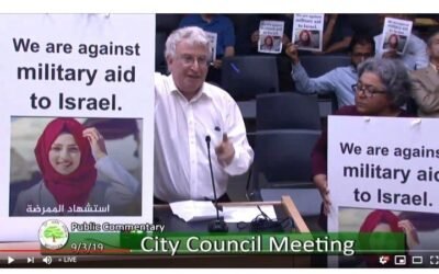 Dr. Mozhgan has petitioned Ann Arbor City Council for a resolution against military aid to Israel.